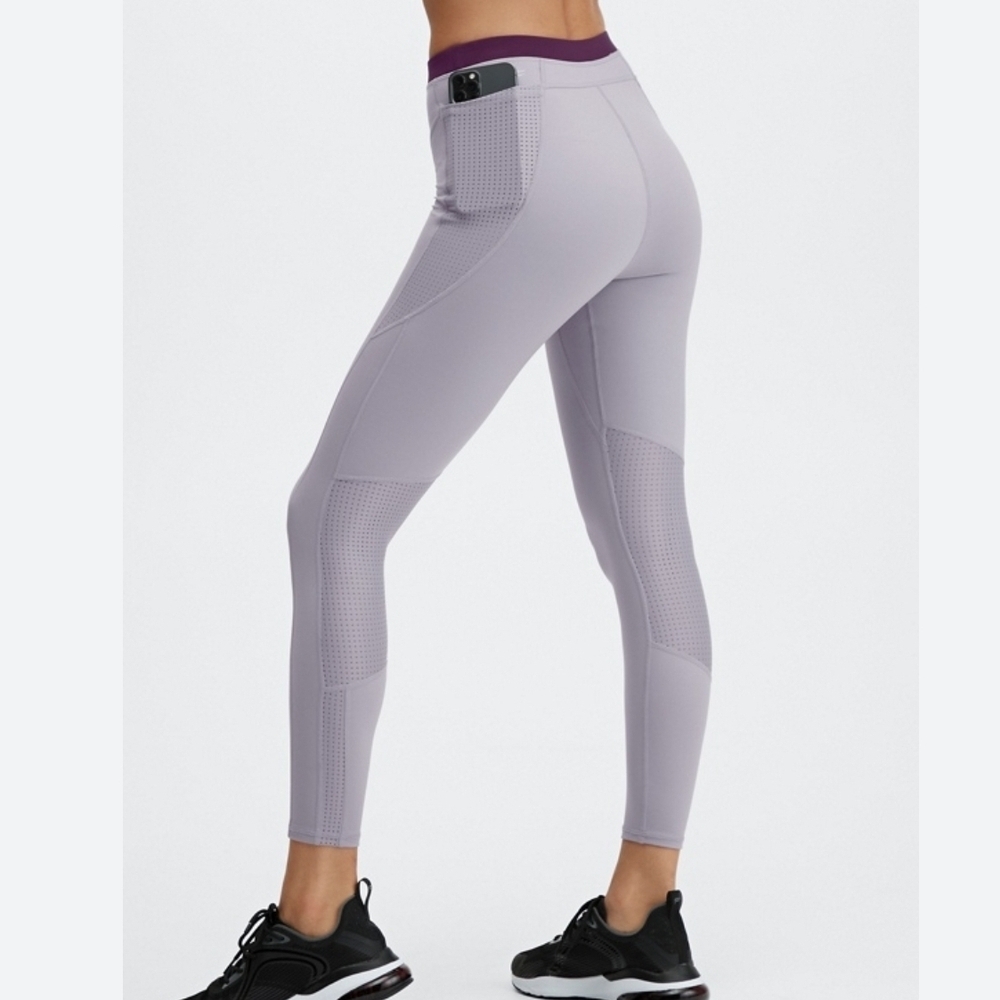 Fabletics Motion365 Grey Violet/Dark Eggplant Lavender Activewear Size 7/8